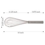Prep Solutions 10" Stainless Steel Balloon Whisk - Image 2
