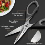 Astercook 2 Pcs Kitchen Scissors, Heavy Duty Shears with Serrated Blade, Ergonomic Handle Food Scissor for Poultry, H... - Image 4