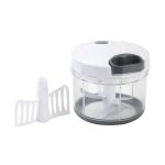 Mainstays 1qt Quick Pull Chopper, BPA free , SS Blades, Food Contact Safe Material , White & Grey, Weight 320g - Image 2