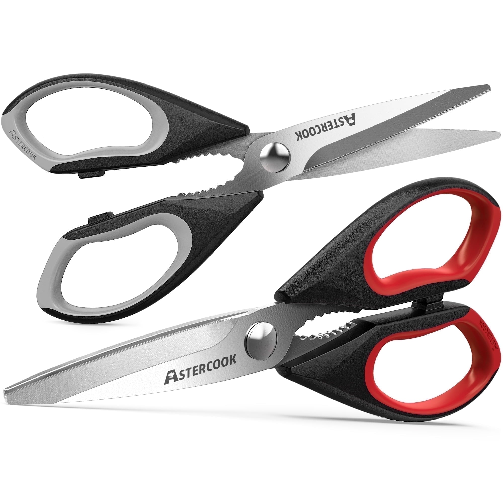 Astercook-2-Pcs-Heavy-Duty-Kitchen-Shears-with-Serrated-Blade-Ergonomic-Handle-For-Poultry-Herbs-and-Vegetables-Dishwasher-Safe_e58799c8-a6c9-49af-b5f2-c6636b5c0ab9.3fbf4b9f2b2d2f1765 Astercook 2 Pcs Kitchen Scissors, Heavy Duty Shears with Serrated Blade, Ergonomic Handle Food Scissor for Poultry, H...