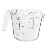 Mainstays 1 Cup Large Spout Plastic Measuring Cup, Clear - Image 2