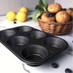 Mainstays 6-Cup Nonstick Steel Muffin Pan, 2.9" Cup, Gray, 1 Count - Image 5