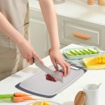 Plastic Cutting Boards for Kitchen Dishwasher Safe, Extra Large Cutting Board for Meat with Juice Grooves, Easy Grip Handle, Non-Slip, with Grinding Area - Image 6